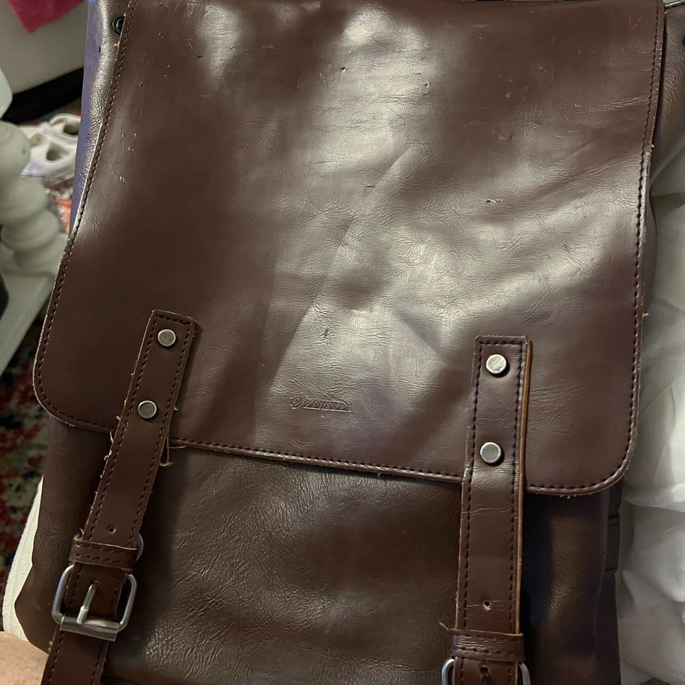 Zebella
 Brown  vegan Leather Backpack